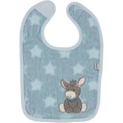 Lätzchen STERNTALER "Klettlätzchen Plastik, Emmi, mittelblau", Baby, blau (mittelblau), Baumwolle, Polyester, Lätzchen