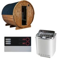 Sentiotec Sauna Komplettset Kaski 220 View | Nordex Combi Next | 6 Pers.