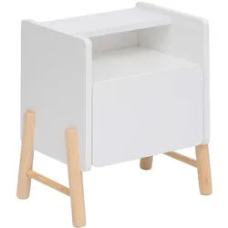 Mobili Rebecca Kindernachtkästchen Weiß 49/43/30 cm , Holzwerkstoff , 40x49x30 cm , Kinder- & Jugendzimmer, Kindermöbel, Kinderregale