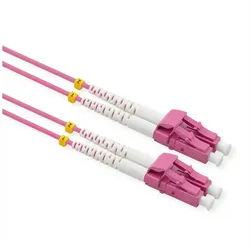 VALUE LWL-Kabel 50/125μm OM4, LC/LC Glasfaserkabel, (2000.0 cm), LSOH lila