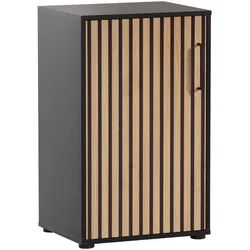 Mid.you Aktenschrank , Schwarz, Eiche Artisan , Holzwerkstoff , 1 Fächer , 50.95x83.6x41 cm , Beimöbel erhältlich , Büromöbel, Büroschränke, Aktenschränke