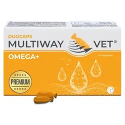 MULTIWAY VET® DUOCAPS OMEGA+ – Twist-off-Kapseln zur Ergänzung der Fettsäuren bei Hunden und Katzen, 60 Kapseln