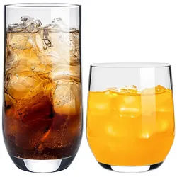 KONZEPT Gläser-Set 12 Teilig, 6er Longdrinkgläser 400ml und 6 er Trinkgläser 300ml, 12-tlg., Wassergläser Set, Ideal für Saft, Cocktails, Longdrinks, Eiskaffee