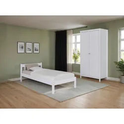 Mid.you Einzelzimmer , Weiß , Holz , Kiefer , massiv , Schlafzimmer, Komplette Schlafzimmer und Serien, Schlafzimmerserien