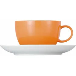 Thomas Porzellan Tasse Sunny Day Orange Teetasse 2tlg., Porzellan orange