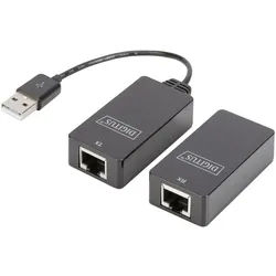 Digitus Digitus DA-70139-2 USB-A (USB 1.1) Extender (Verlängerung) über Netzwe Computer-Kabel schwarz