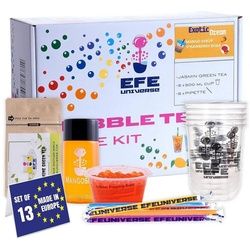 Efe Universe Kreativset DIY Bubble Tea Geschenbox, Bubble Tea Home Kit für 5-7 Personen, Exotic Vibes