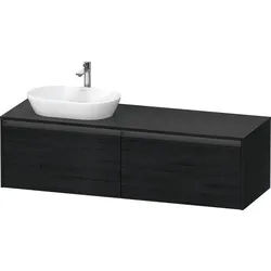 Duravit Ketho.2 Konsolenwaschtischunterbau wandhängend Eiche Schwarz Matt 1600x550x459 mm - K24889L1 K24889L16160000