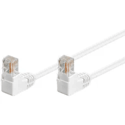 GOOBAY 96068 - Cat.5e 0025 Patch (2x90°) weiß 0,25 m