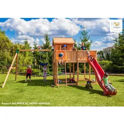 Fungoo Spielturm "My Space XL Move+",teak,
