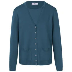 Le twin-set 100% laine vierge Peter Hahn bleu