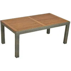 Gardenson Gartentisch , Beige , Metall, Kunststoff , Akazie , massiv , rechteckig , eckig , 100x74x180 cm , Gartenmöbel, Gartentische, Gartentische