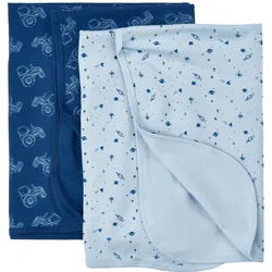 Wohndecke Baby blanket-AOP (2-pack), Pippi Babywear blau