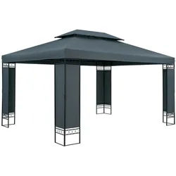 Pavillon Elda Anthrazit XXL 3x4m UV-Schutz 50+