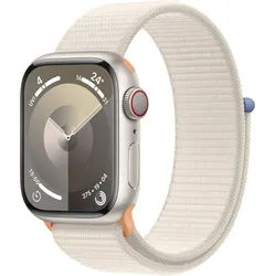 Apple Smartwatch »Watch Series 9 GPS + Cellular 41mm Aluminium«, (Watch OS 10 Sport Loop) Apple Polarstern