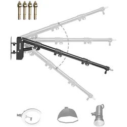 VEVOR Dreieck Auslegerarm Wandmontage, 50-110cm, Triangle Boom Arm, 180° drehbar, robuste Wandhalterung, Tirpod-Unterstützung, für Studio-Videolicht, Monolight, Fotografie, Softbox, Reflektor