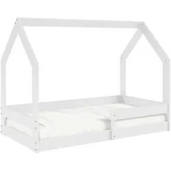 Mirjan24 Hausbett Pola , Weiß , Holz , Kiefer , Rechteckig , 80x160 cm , Babymöbel & Kindermöbel, Kinderzimmer & Jugendzimmer, Kinderbetten, Spielbetten
