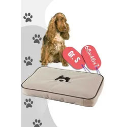 MAELSON Tierbett Lounge Mat für Soft Kennel / Hundekissen- Größe: Beige schwarz