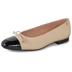 Les ballerines en cuir nappa d’agneau Paul Green beige