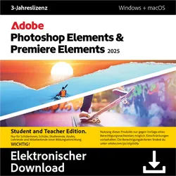 Adobe Photoshop & Premiere Elements 2025 | 3 Jahre