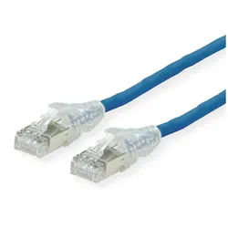 SECOMP DÄTWYLER Patchkabel Cat.6A (Class EA) S/FTP, CU 7702 flex LSOH, AMP v2 LAN-Kabel, RJ-45 Männlich (Stecker), RJ-45 Männlich (Stecker) (100.0 cm) blau