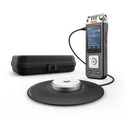Philips DVT8110 Meeting-Recorder Digitales Diktiergerät (professionelles 360° Mikrofon, Tasche, App Steuerung)