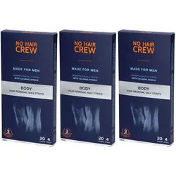 NO Hair Crew For men Streifen zur Haarentfernung mit Wachs