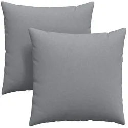 vidaXL Sitzauflage Sofakissen 2 pcs Hellgrau 60 x 60 cm Stoff, (2 St) grau