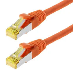 Helos Patchkabel S/FTP Cat 6a orange 0,5m