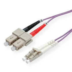 ROLINE LWL-Kabel 50/125μm OM4, LC/SC, violett, 2 m