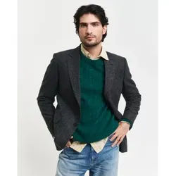Gant für Herren. 7706296 Slim Fit Anzug Blazer Donegal dunkelgrau (54), Lässig, Wolle