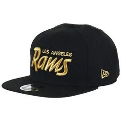 New Era Baseball Cap New Era Los Angeles Rams Black Metal Gold Script 9Fifty Cap One-Size