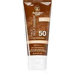 Australian Gold Face + Self Tanner Gesicht Selbstbräunungscreme SPF 50 88 ml