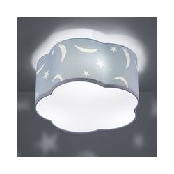 Deckenlampe Moony für Kinderzimmer pastellblau