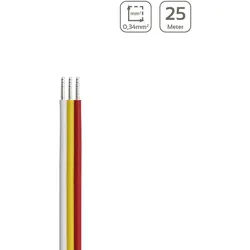 LED Kabel CCT 3-polig - Querschnitt: 3x0,34mm2 / AWG22 - Länge: 25m