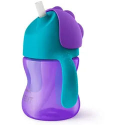 Philips Avent Trinkhalmbecher mit Griffen lila
