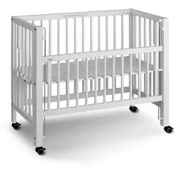 tiSsi Beistellbett , Weiß , Holz , Buche , massiv , 94x46x42 cm , höhenverstellbar, sehr stabil , Babymöbel & Kindermöbel, Babyzimmer, Babybetten