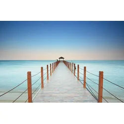 Papermoon Fototapete Steg im Wasser bunt 2,5 m x 1,86 m