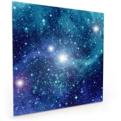 Primedeco Küchenrückwand Küchenrückwand Spritzschutz Glas mit Motiv Galaxien in freiem Raum 70 cm x 70 cm