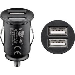 Dual-USB Auto Ladegerät (2xUSB) 12W max.2.4A (12/24V) 2xUSB