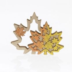 Goldbach, Osterdeko, Herbstblatt zum Stellen 17x1,7x13 cm mehrfarbig