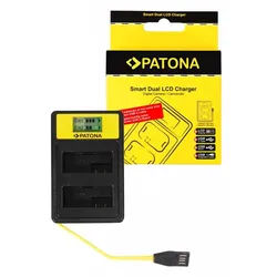 PATONA Smart Dual LCD USB Ladegerät f. Canon LP-E8 550D 600D