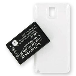 Samsung Galaxy Note 3, B800BE, Ersatz-Akku 6400mAh mit weißem Zusatzdeckel und NFC
