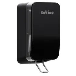 Satino Clean&Care Spender, 500 ml, SF2 kompatibel, Vielseitig einsetzbarer Spender mit HYGINITY Design, Farbe: schwarz
