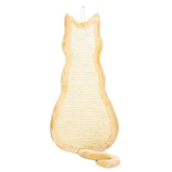 TRIXIE Kratzbrett Katze, Sisalteppich / Plüsch, Katzenminze, 35 x 69 cm, natur /...