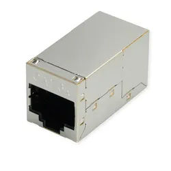ROLINE RJ-45 Kupplung geschirmt, Cat.6A (Class EA) Netzwerk-Panel silberfarben