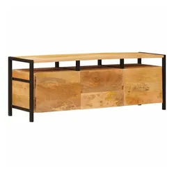 vidaXL TV-Schrank 110 x 30 x 40 cm Lowboard TV Schrank Braun 110x30x40 cm Massivholz Man braun