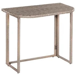 Gardenson Gartentisch , Naturfarben , Metall, Kunststoff , rechteckig , 50x75x90 cm , klappbar , Gartenmöbel, Gartentische, Gartentische