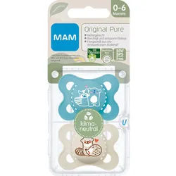 MAM Original Pure Silikonschnuller 0-6 Monate (Farbe/Motiv nicht wählbar)