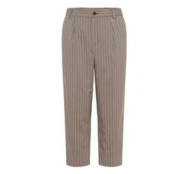 Marlene-Hose KAFFE "Hose KAheather", Damen, Gr. 40, N-Gr, beige pinstripe, Obermaterial: 78% Polyester PES. 20% Viskose CV. 2% Elasthan EL., Hosen